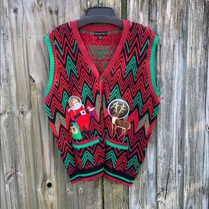 Men’s ugly Christmas sweater vest XL